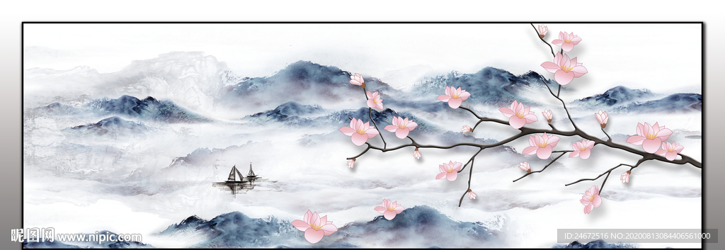 新中式床头画