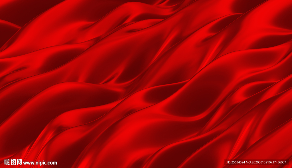 红色丝绸喜庆背景