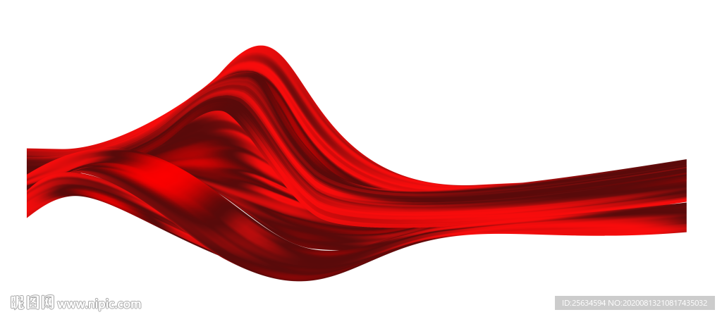 红色彩条png素材