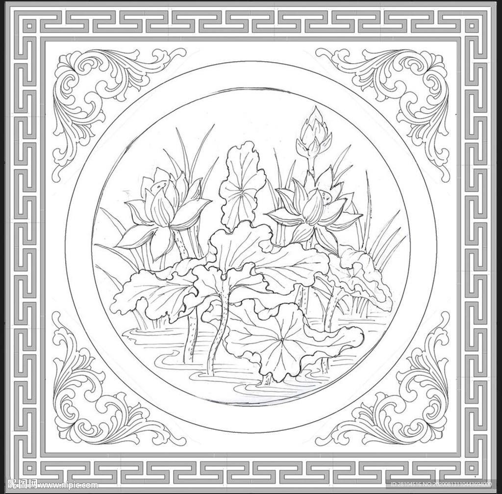 荷花设计图