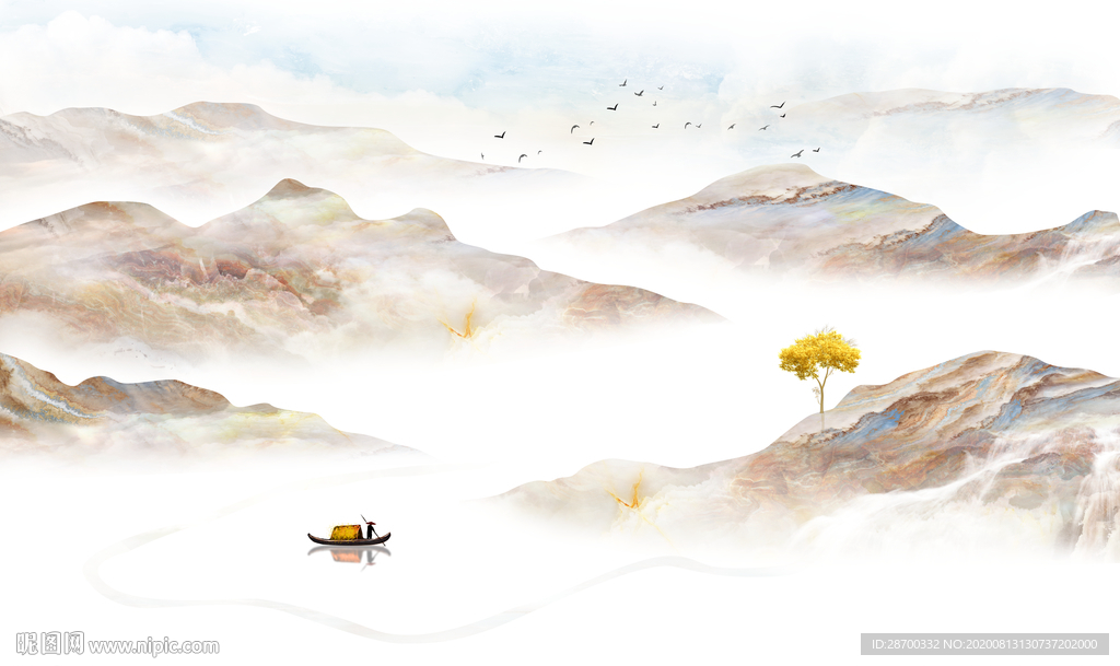 水墨山水画