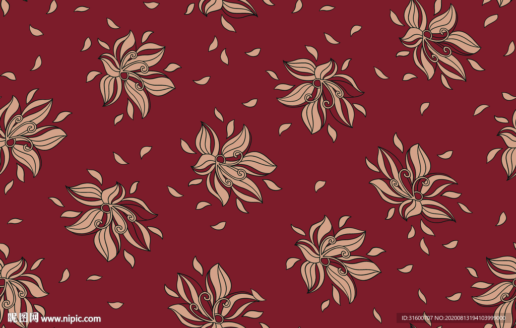 定位线条叶子花