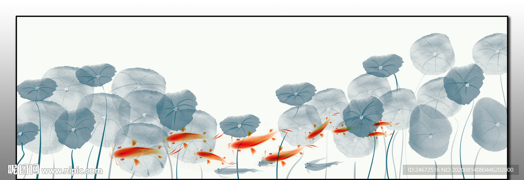 年年有鱼床头画