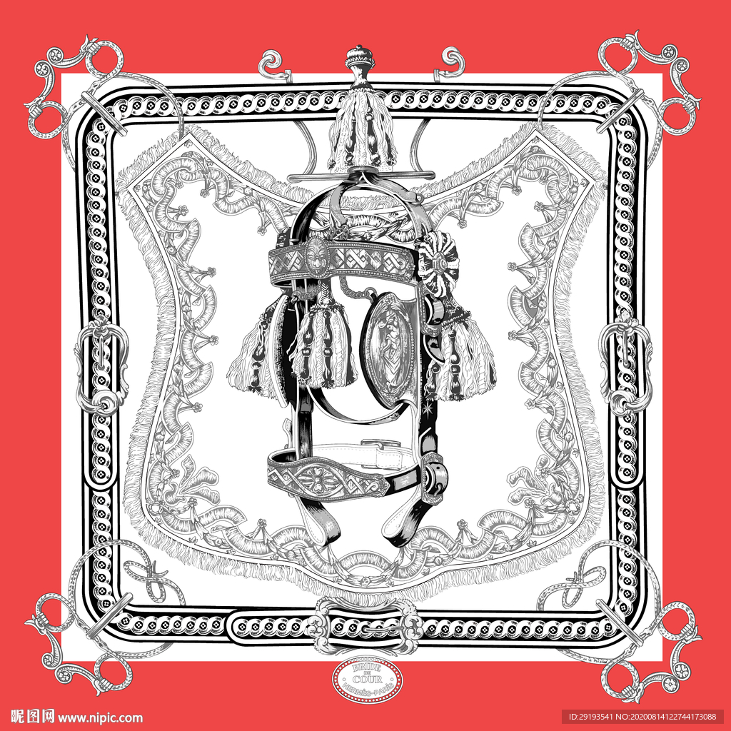 爱马仕  方巾 图案  丝巾