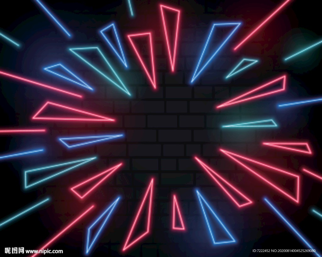 辐射状霓虹灯