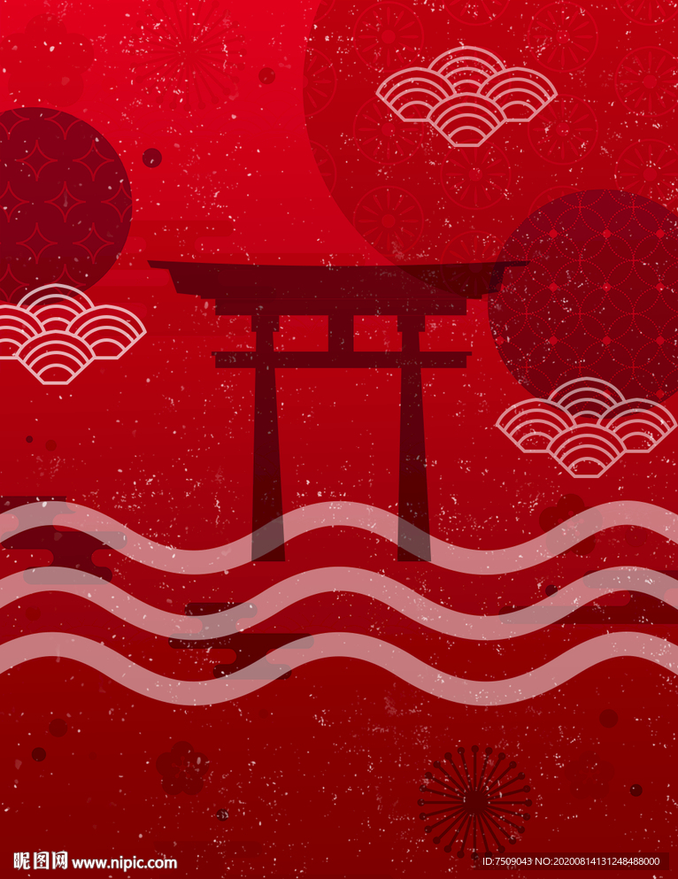 日式花纹背景
