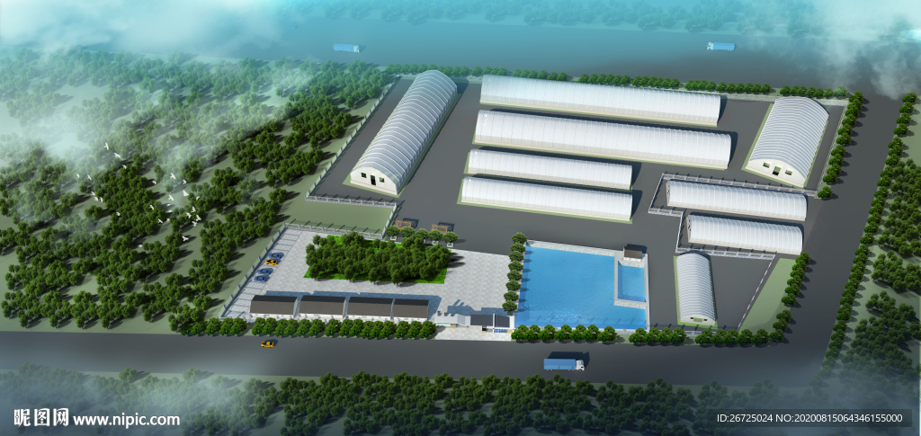 农家乐大棚种植规划设计效果图