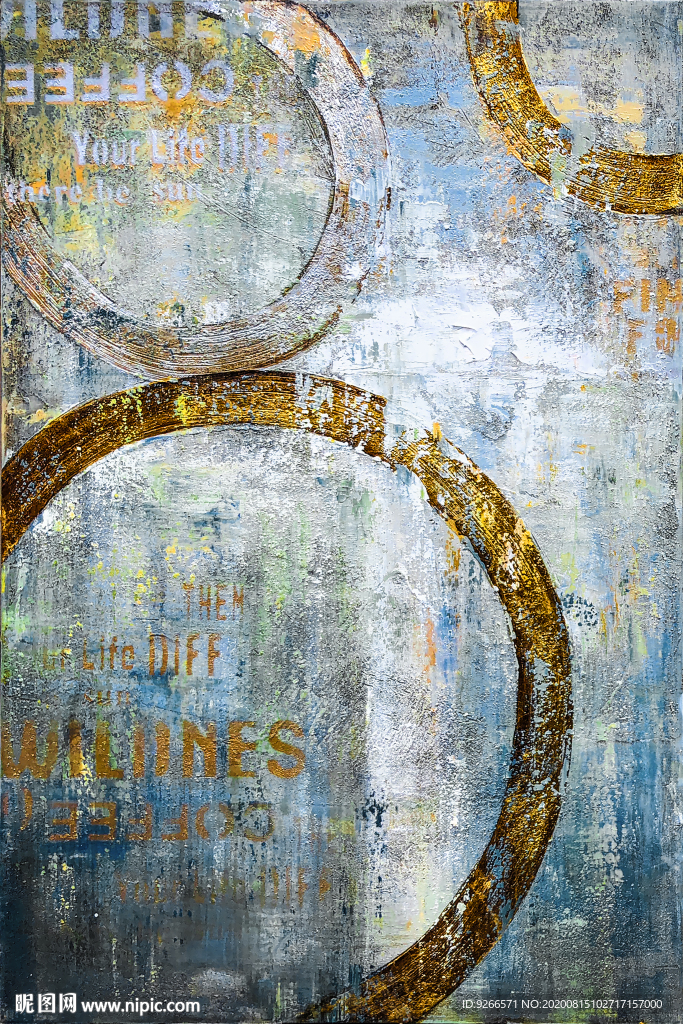 抽象手绘装饰画