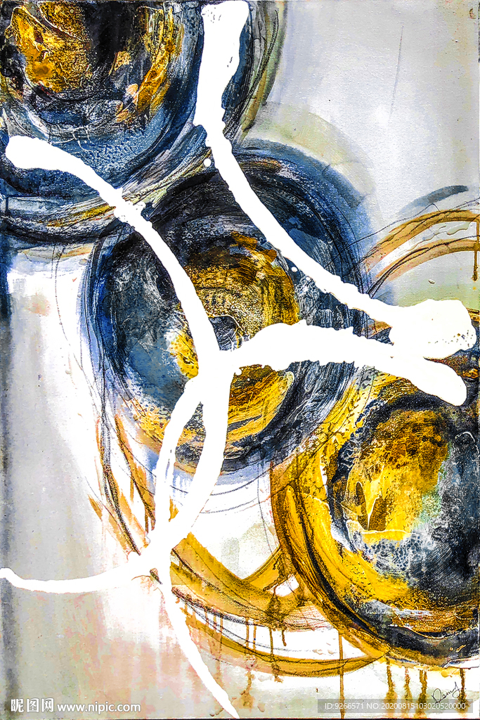 抽象手绘装饰画