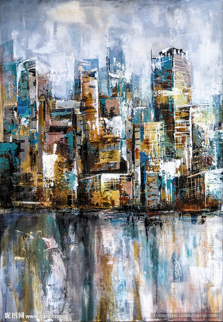 抽象手绘装饰画