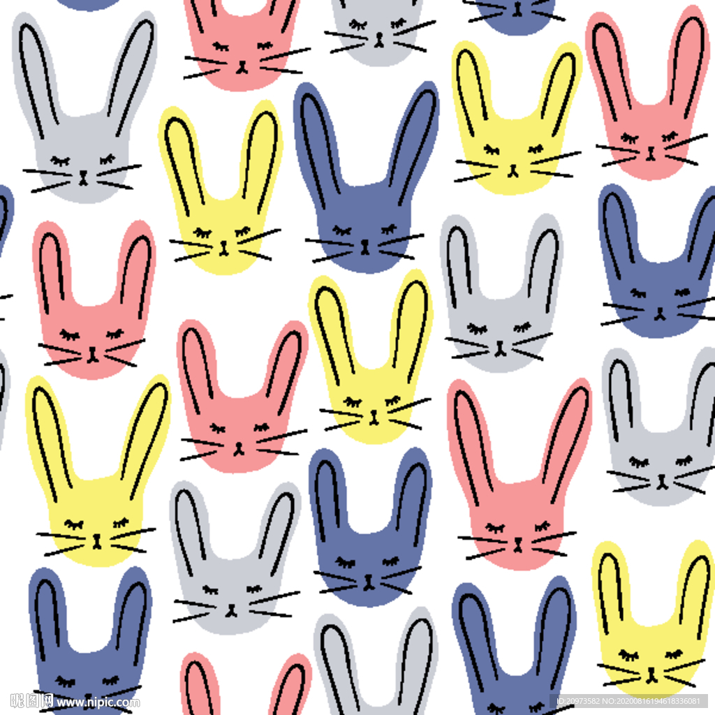 卡通猫咪数码印花