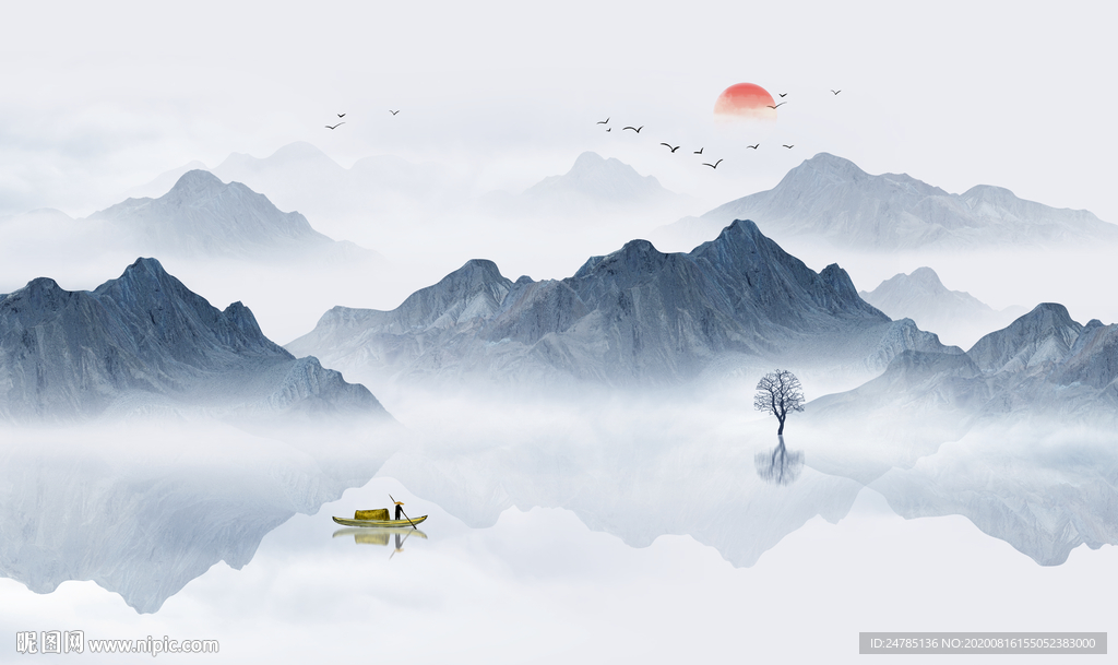 水墨山水画