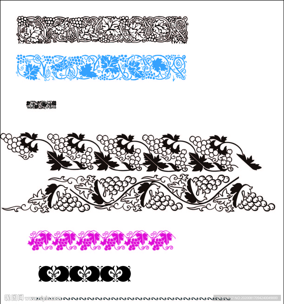 葡萄纹红酒 欧式横纹