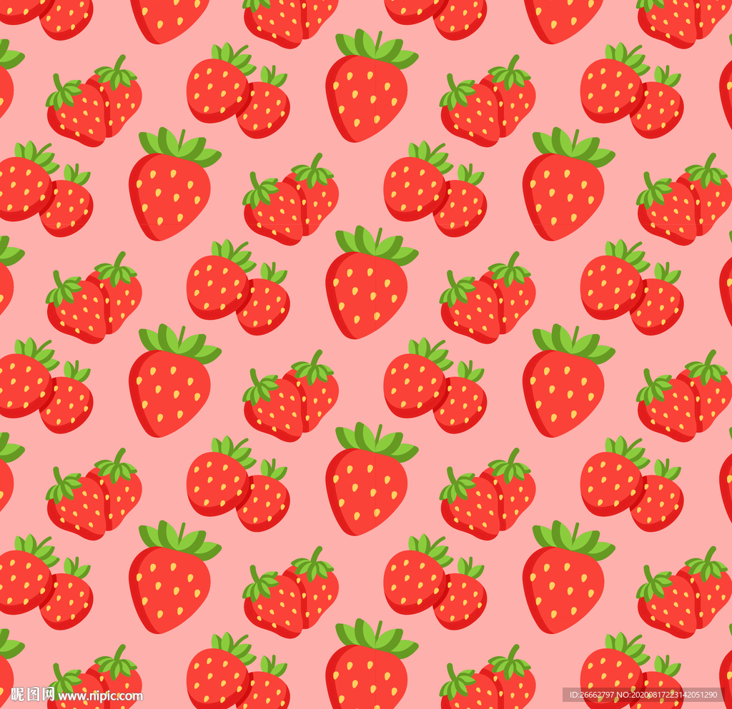 红色草莓背景