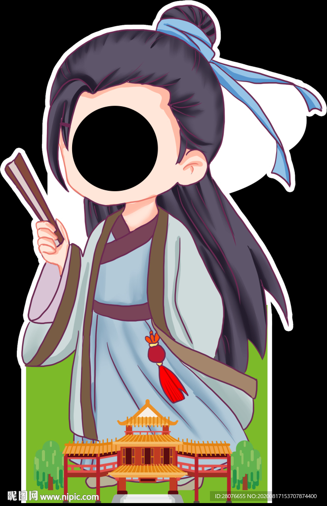 情人节立牌 汉服