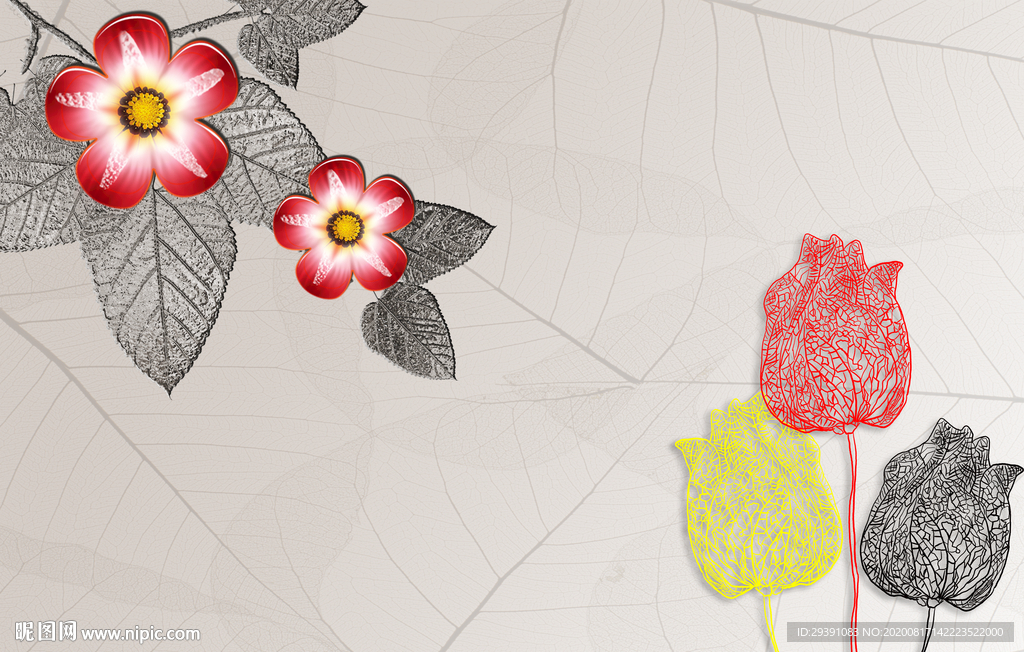 手绘背景墙图片