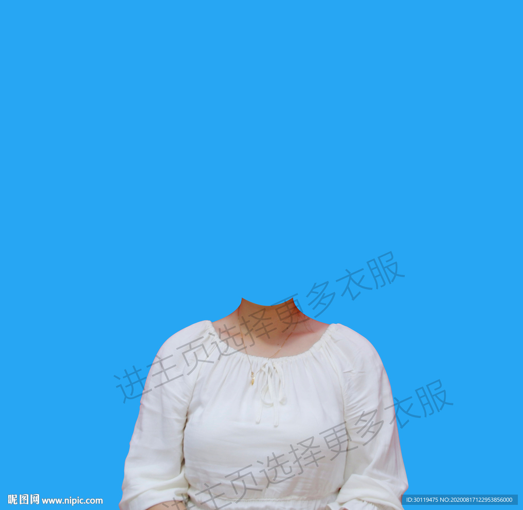 女生证件照短袖半身