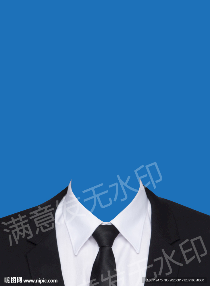 黑色领带西装模板