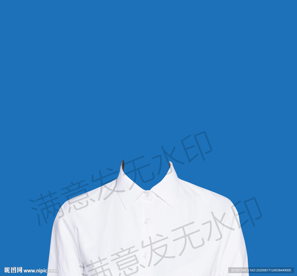 半身女性白衬衫
