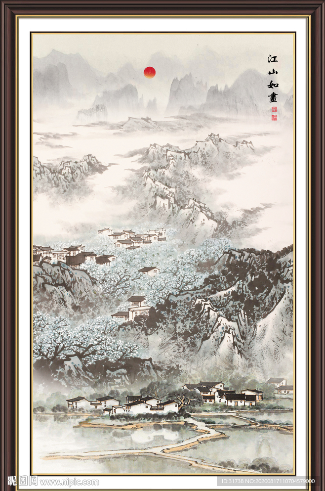 山水画 水墨山水画 意境山水画