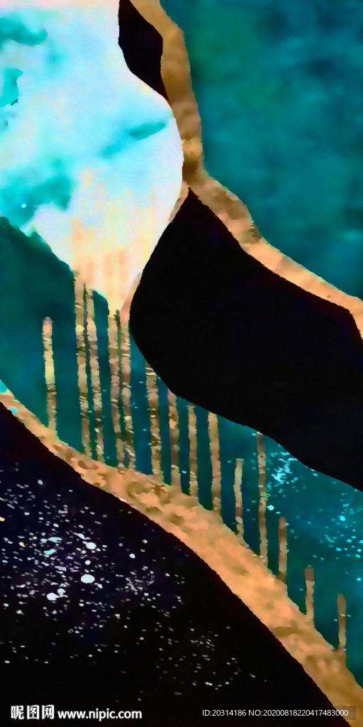 玄关壁画抽象油画