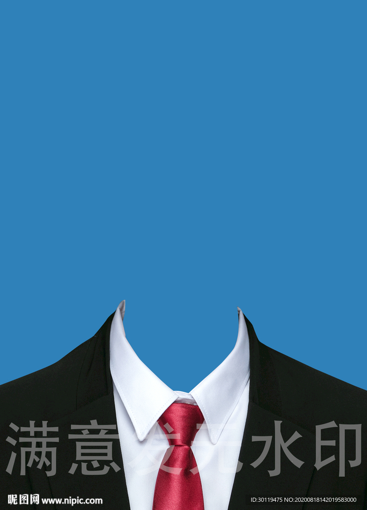 红色领带西装