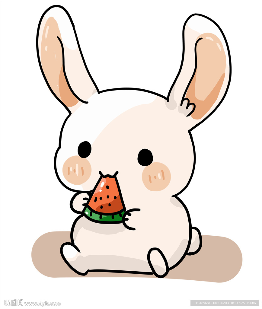 手绘可爱卡通兔子