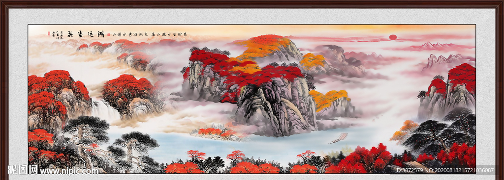 鸿运当头国画