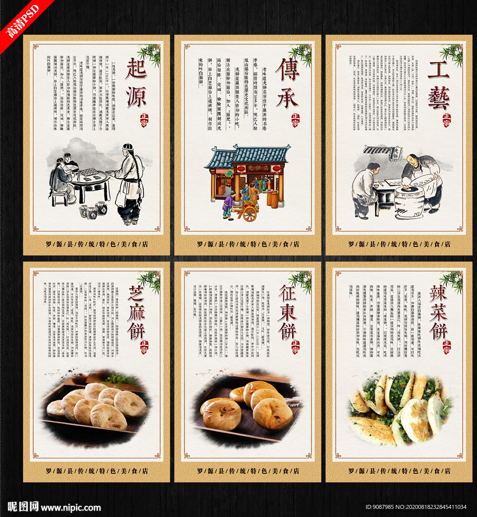 光饼文化 光饼展板 光饼挂图
