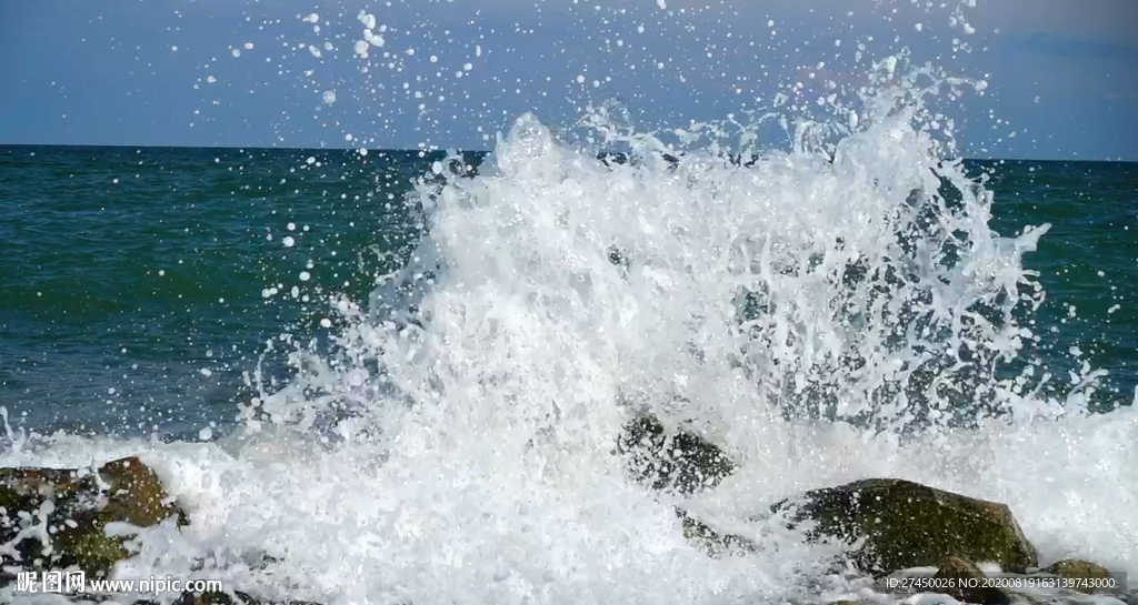 海浪岩石 大海