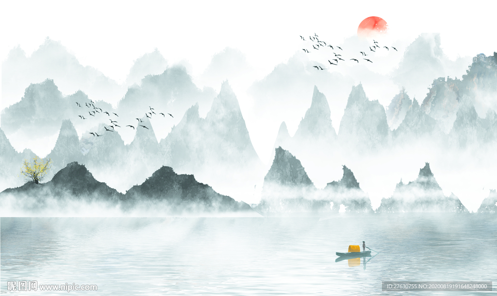 水墨意境山水