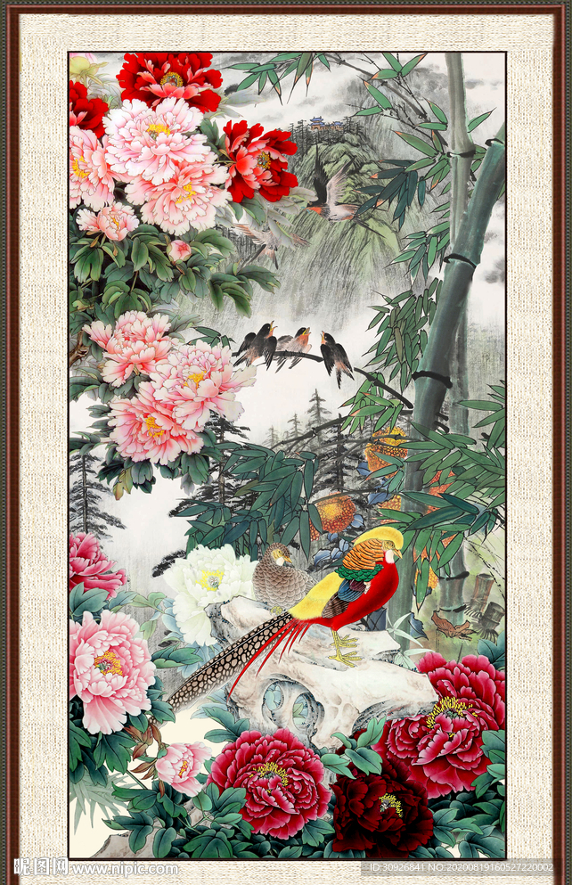 国画牡丹