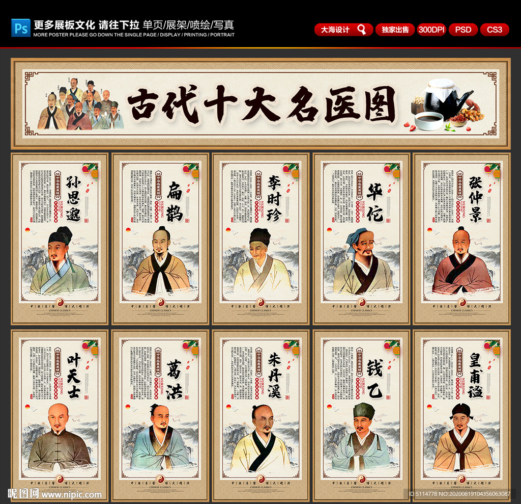中医文化展板 中医文化海报