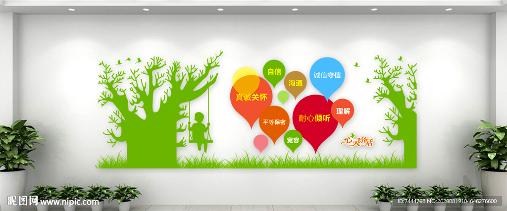 校园心理健康标准文化墙