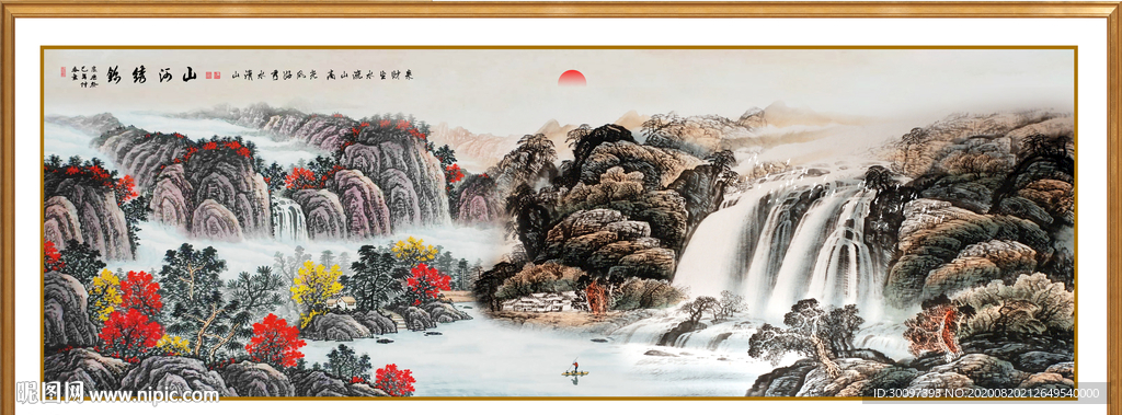 山水画 水墨山水画 意境山水画