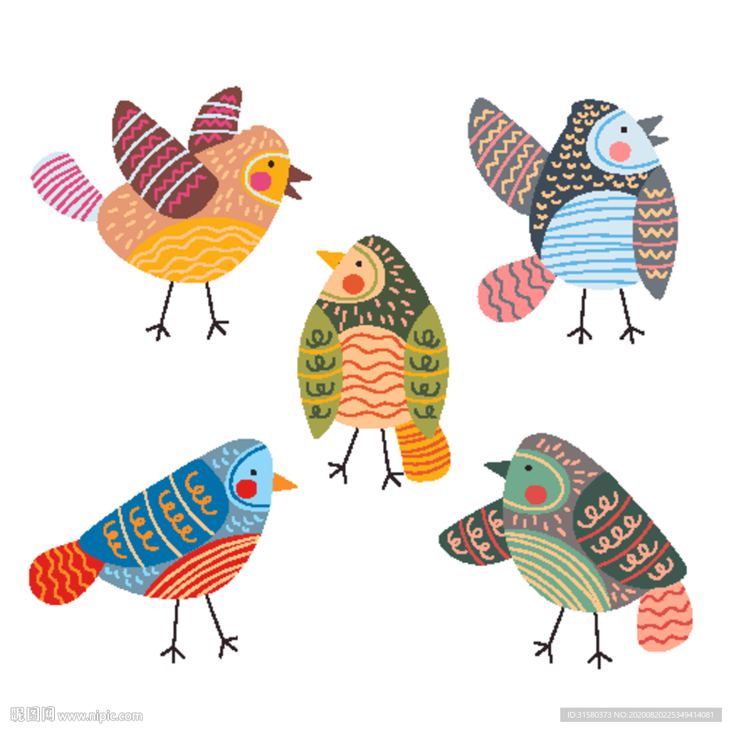 矢量卡通插画鸟
