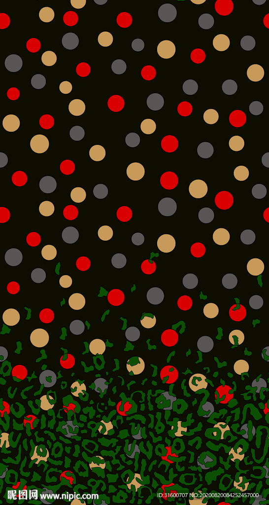 定位波点豹纹花