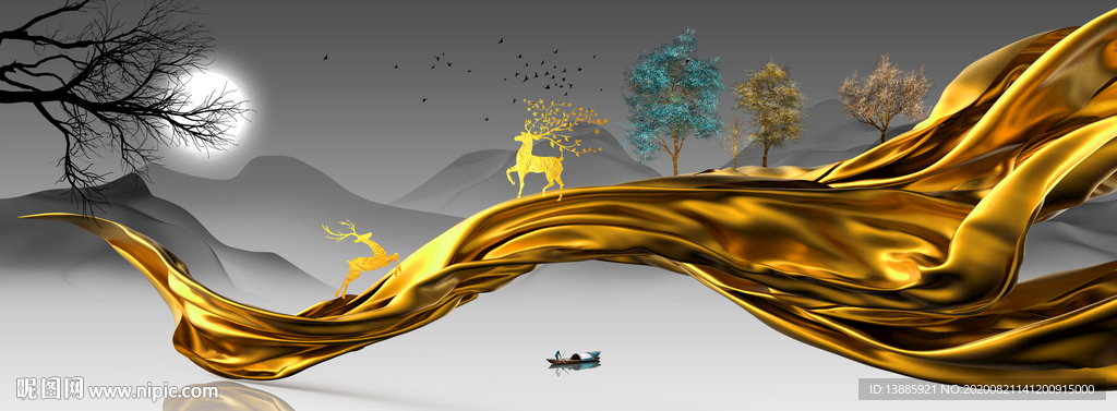 新中式横板晶瓷画