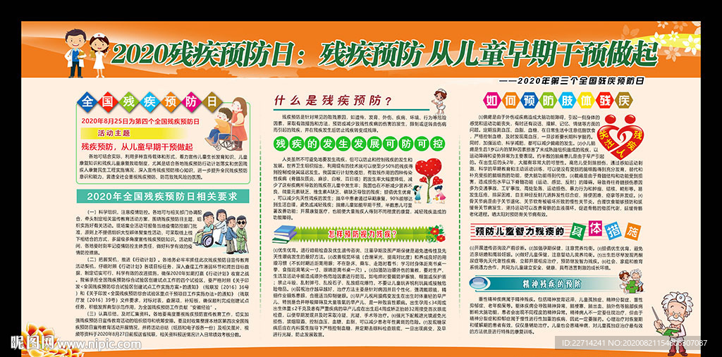 2020全国残疾预防日展板