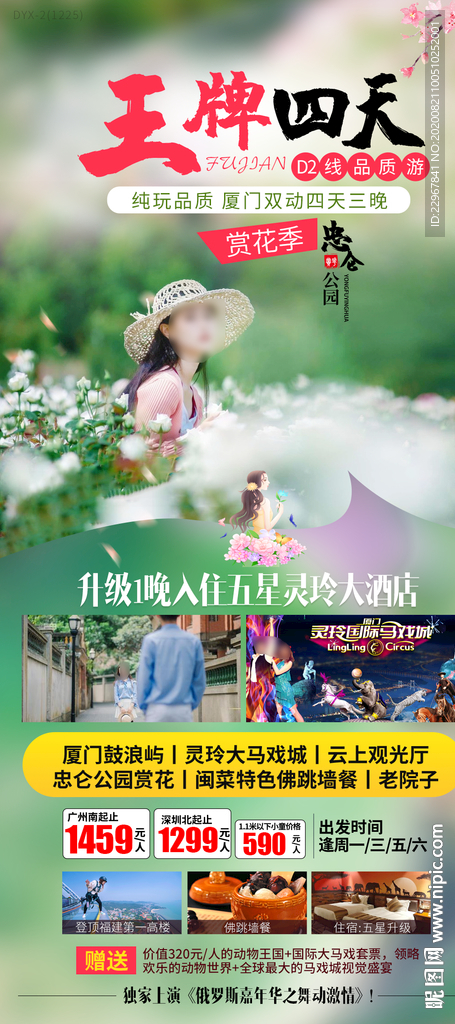 福建赏花旅游海报