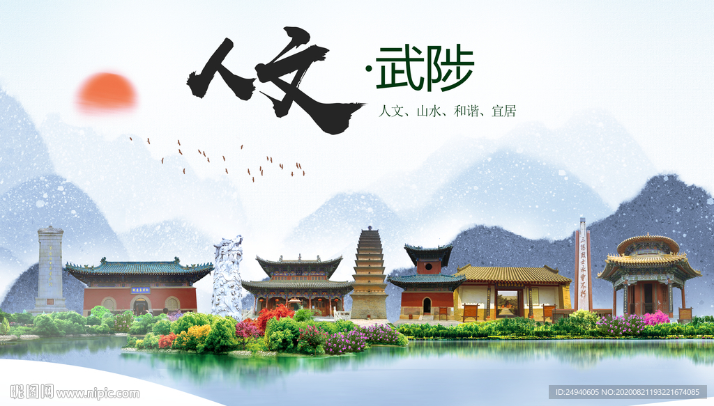 武陟人文生态宜居山水城市海报