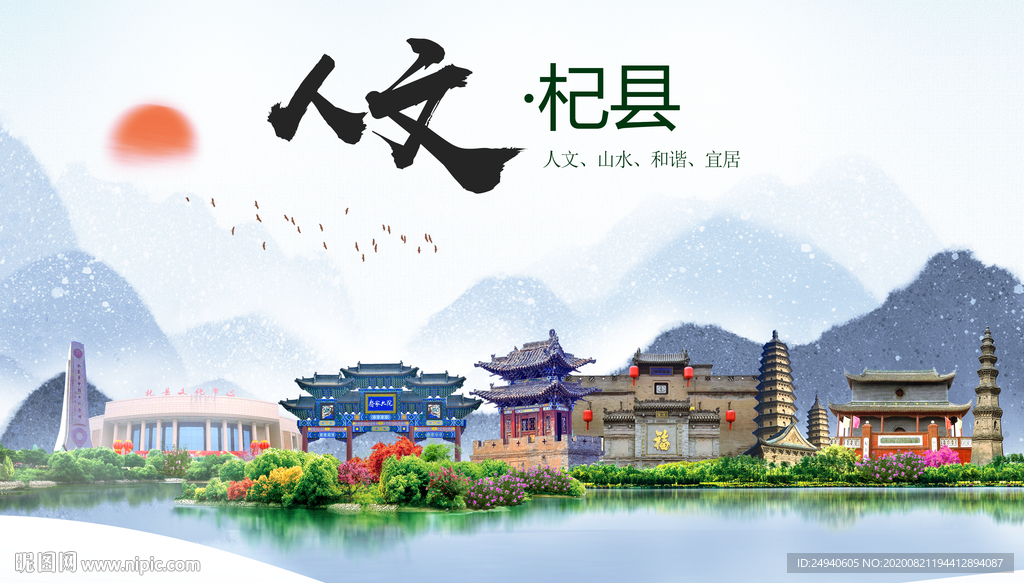 杞县人文生态宜居山水城市海报