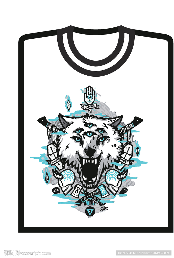 欧美日韩超酷动漫文化衫T恤矢量