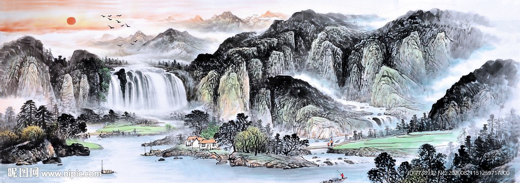 水墨山水画