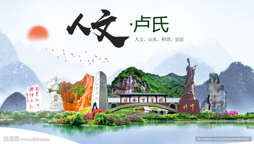 卢氏人文生态宜居山水城市海报