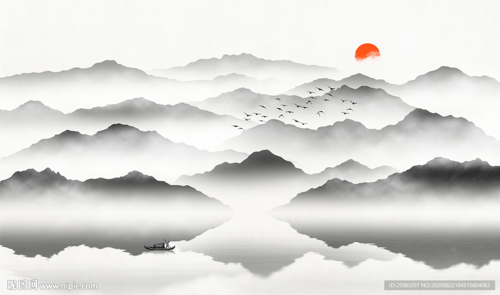 山水背景墙