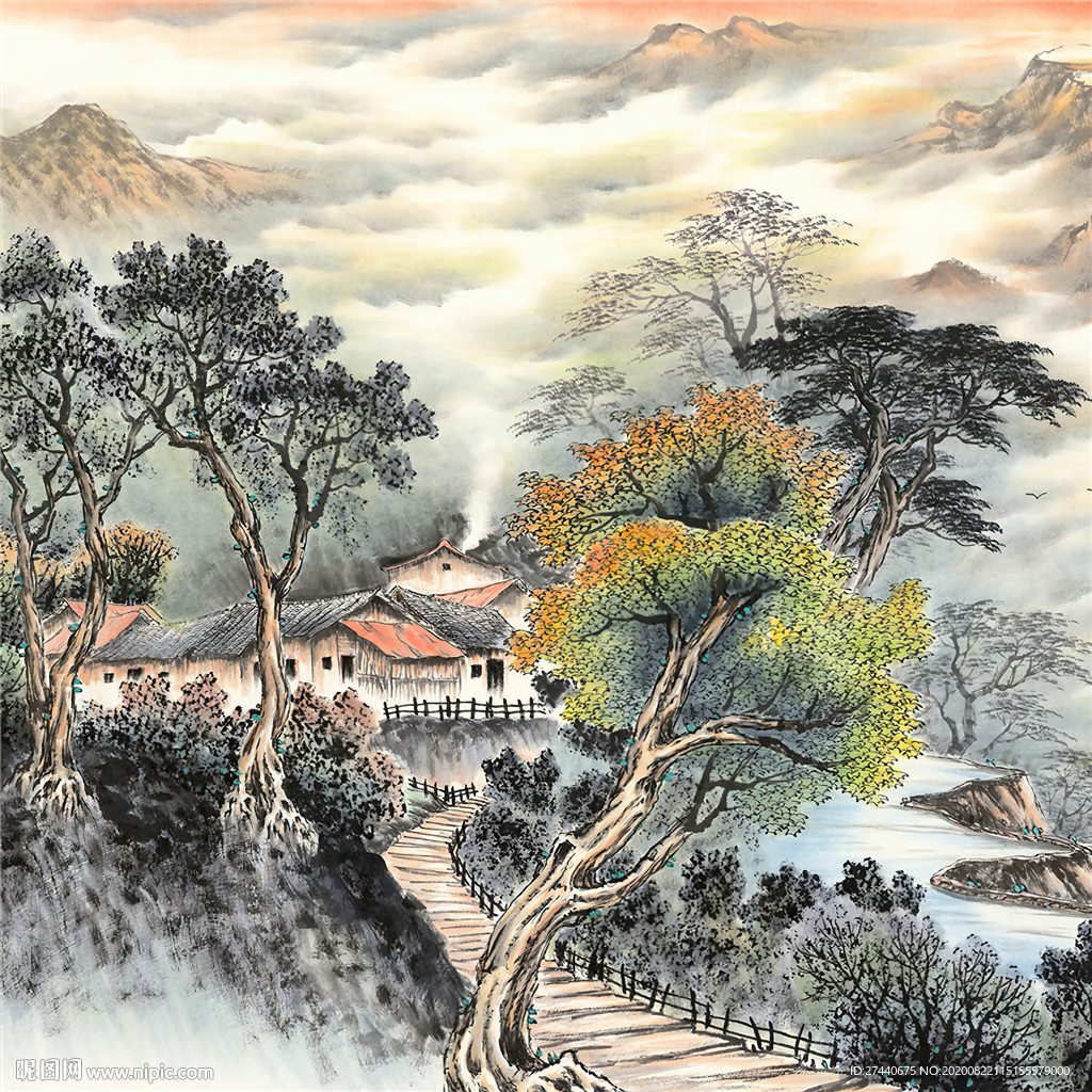 水墨山水图