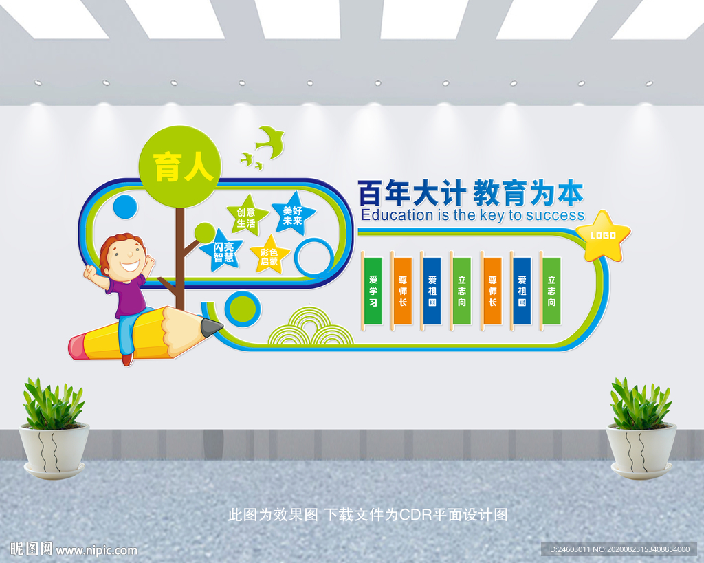 学校文化墙 教育文化墙