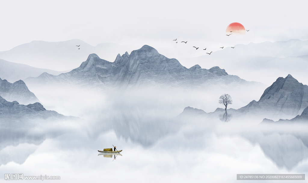 中式山水画