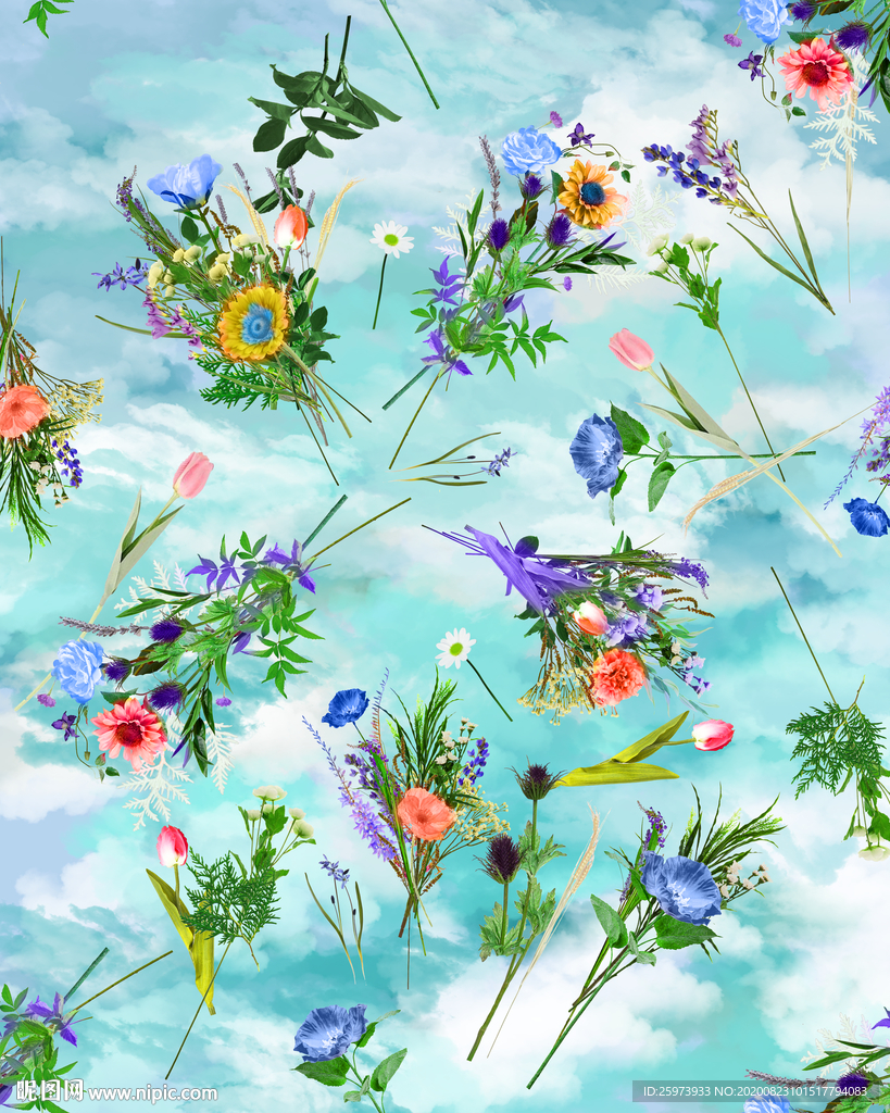 手绘花  民族风